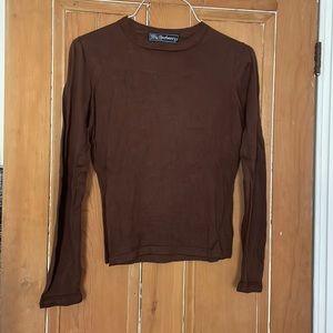 Dark brown silk sweater